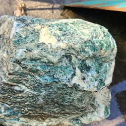 green and white rock