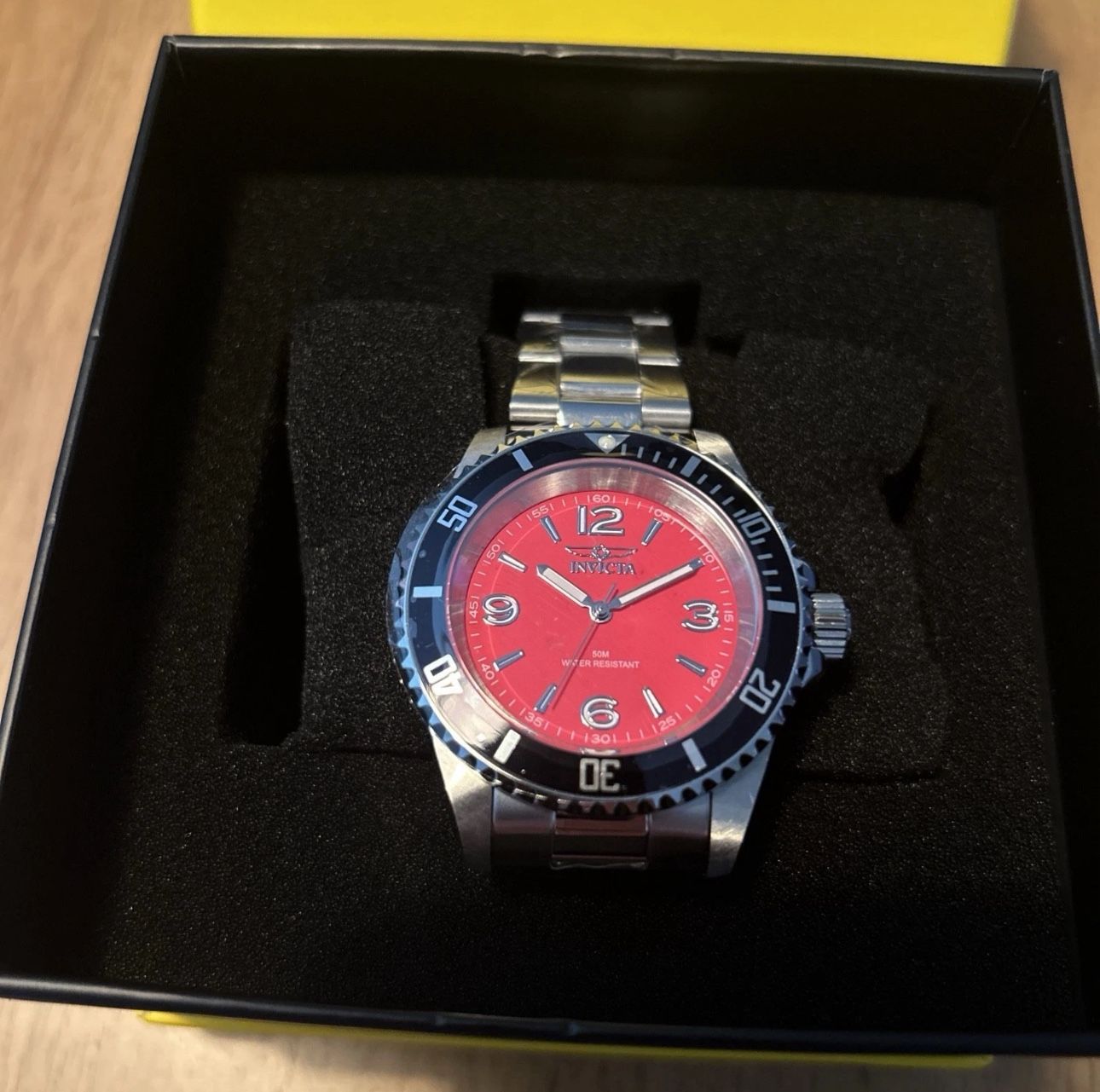 Invicta Men's SPECIALTY 40mm RED Dial Stainless Steel Bracelet Quartz BRAND NEW IN BOX #49350