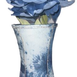 Blinged Out Custom Denim Vase