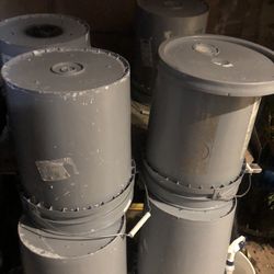 Empty Paint Bucket With Lids