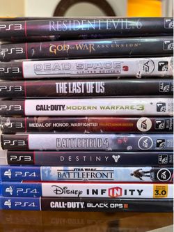 9 Ps3  video games and 3 ps4 games