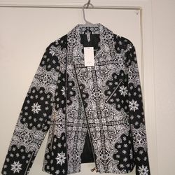 Black Rag Leather Jacket Size Medium 