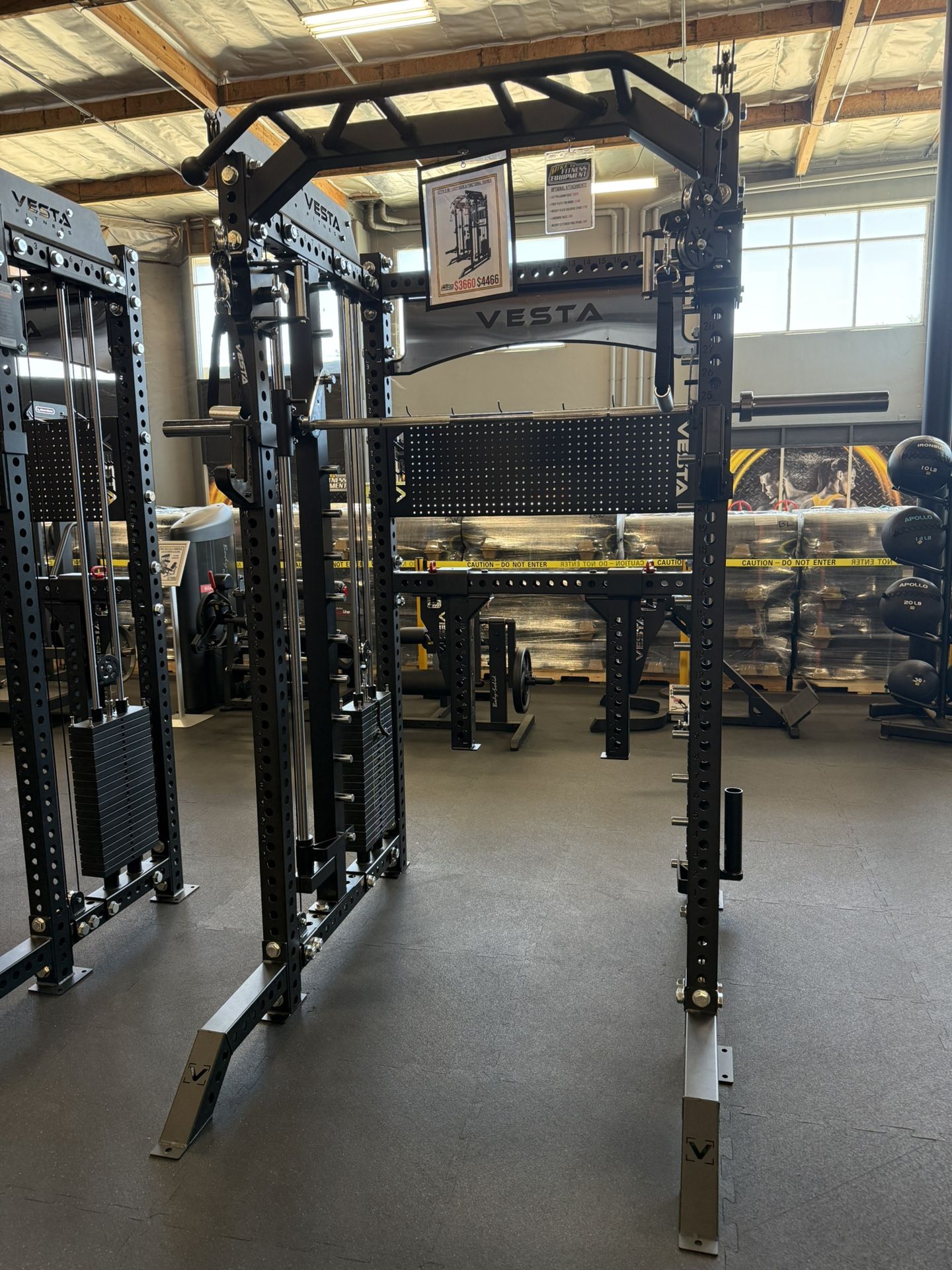 VESTA FITNESS - 3in1- Squat Rack Power Cage Functional Trainer with Smith Machine