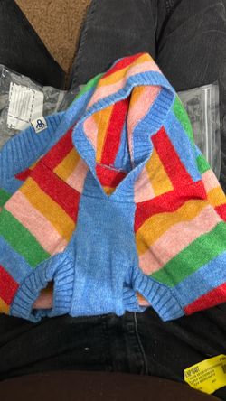 Colorblock Knit Hoodie Sweater