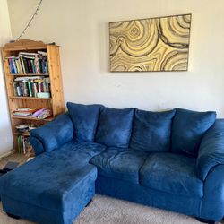 Blue Sofa With Chaise