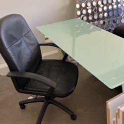Office Chair And Glass Table