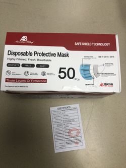 4 Boxes of Blue Face Mask