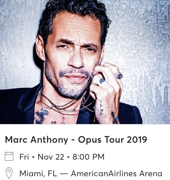 Marc Anthony concert tickets Nov 22