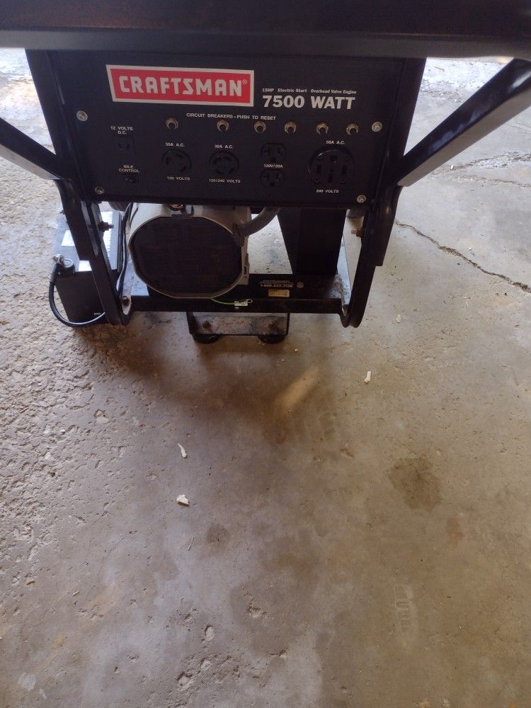 Craftsman 7500 Watt Generator