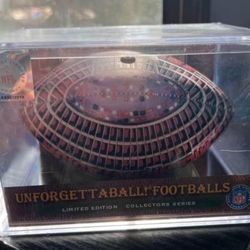 Mile High Mini Football NFL Wrap Around Collection Display Figurine Denver CO 
