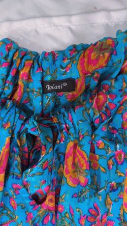 Tolani Floral Print Silk Top