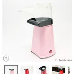 Air Popcorn Popper With Butter Warmer Pink