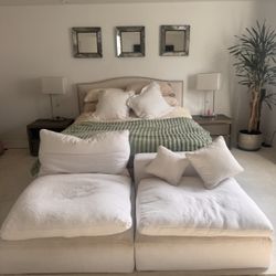 Crate&barrel Bed frame With Restoration Hardware Cloud Couch