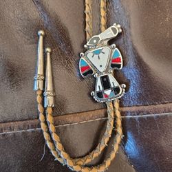 Vintage Zuni Thunderbird Bolo Tie