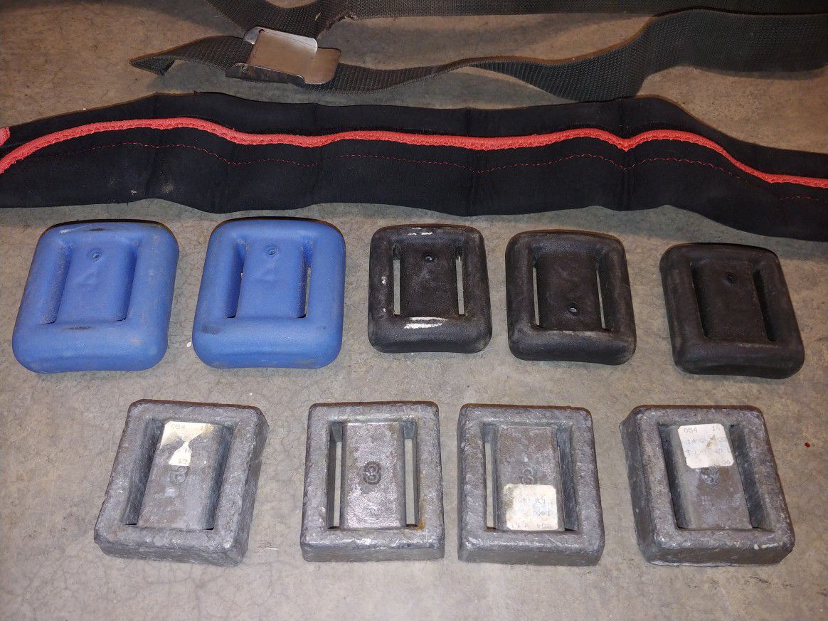 Scuba diving weights and belts