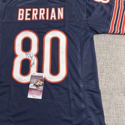 Bernard Berrian Signed Autograph Custom Jersey - JSA Coa - Chicago Bears