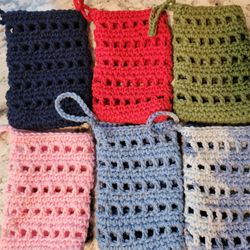 Hand crocheted cotton soap savers  $3 each 