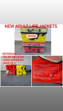 New Seachoice Adult Life Jackets