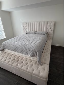 Complete Luxe Queen Bedroom Set — Storage Bed + Queen Mattress
