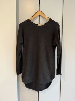 Long Michael Kors Charcoal Knit Sweater, Size XS