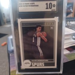 23 24 NBA HOOPS SGC 10  Victor Wemdanyama Rookie  Card