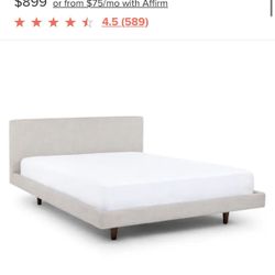 Article Queen Bed + Casper Mattress 