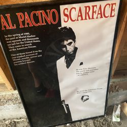 Framed Scarface movie poster