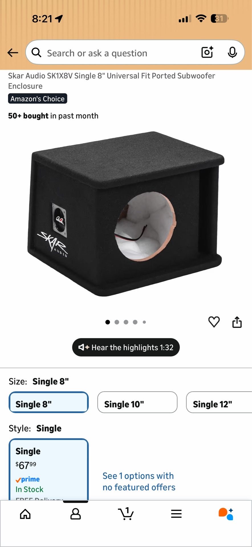 8in sub package 2 boxes