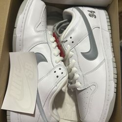 Supreme sb Dunks Low 94 White Metallic Size 11 