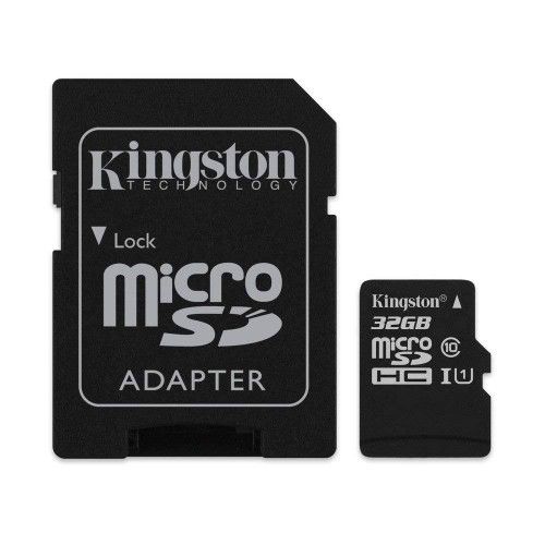 Kingston MicroSDHC 32GB  | MicroSD Adapter | Black