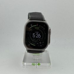 Unlocked Apple Watch Ultra 2 49MM Natural Titanium Green Trail Loop MRF63LL/A