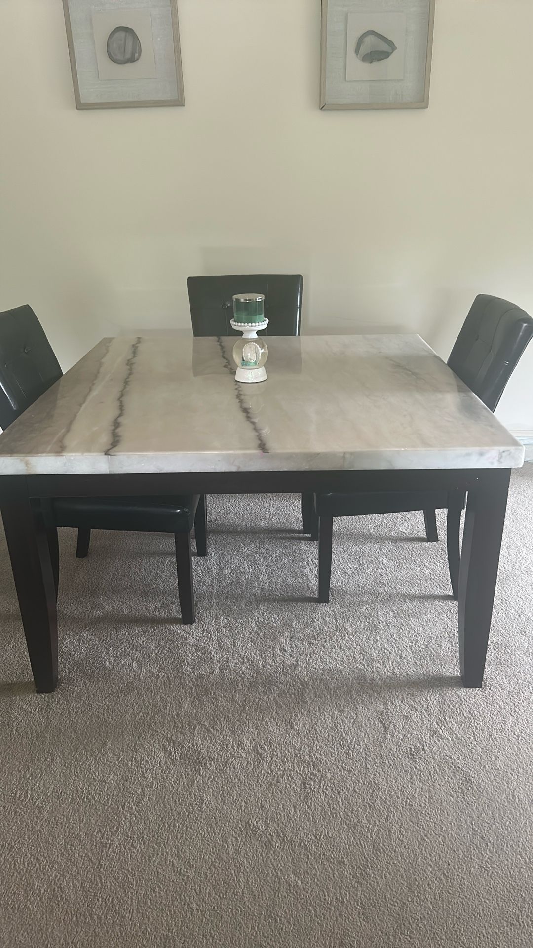White Marble Top Table