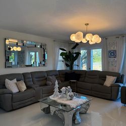 Carlo Perrazi  Dan Grey Sectional 7 Pieces