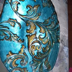 Vintage Turkish Turquoise Dish