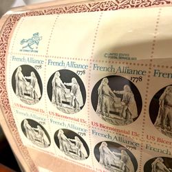 Anniversary Of The French Alliance Postage Sheet