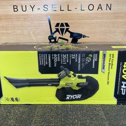 RYOBI RY404150 40V HP Brushless Leaf Blower/Mulcher/Vacuum 