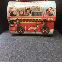 1969 Disney Fire Fighters Lunch Box Mickey Mouse Donald Duck Goofy Lunchbox