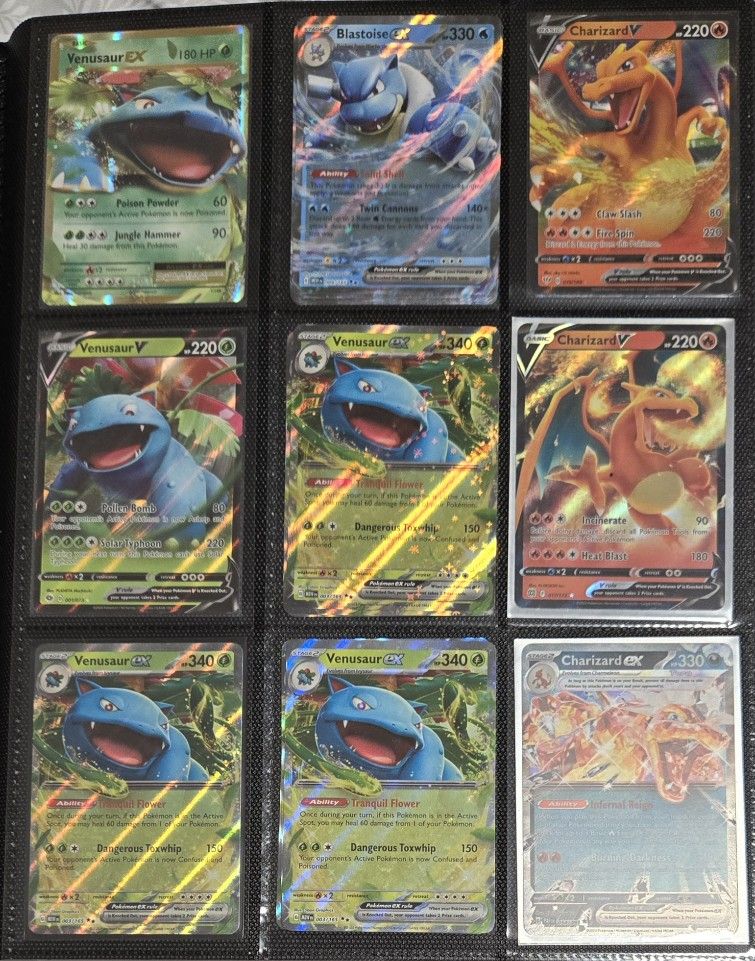 Pokemon STARTERS LOT (EX, V, Full Art, Holos, Shinys)
