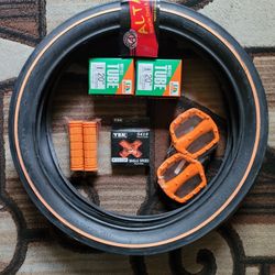NEW Bicycle Bmx Parts Bundle 20" Orange
