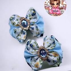 Floral Hair Bow Set