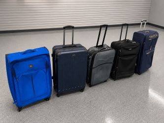 $15 Each! Large Checked Rolling Luggage Baggage Suitcases!