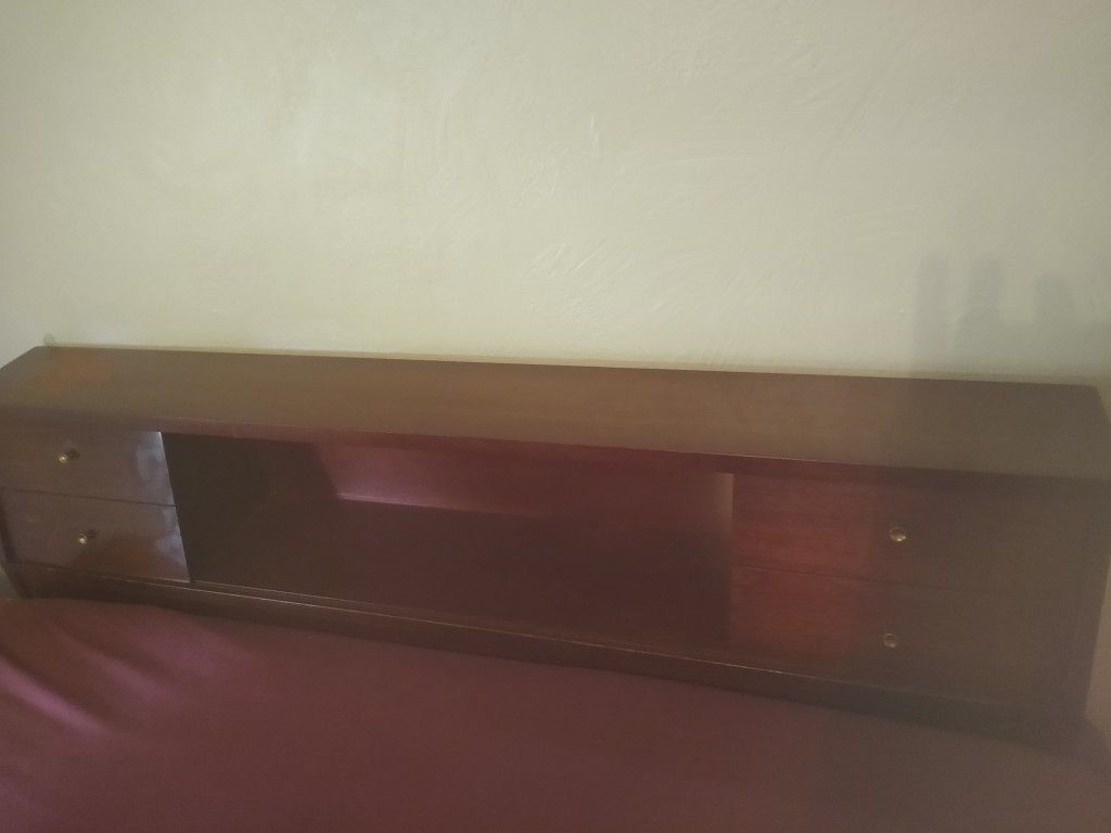 FREE Vintage Cherrywood headboard and frame (queen/full)