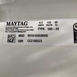 Maytag washing machine