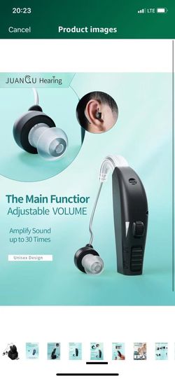 Hearing Aids Rechargeable OTC BTE Hearing Aid for Seniors Hearing Loss with DSP Processing System Noise Reduction Volume Control Invisible Design (Bei
