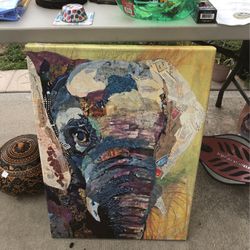 Elephant Canvas Hand Made
