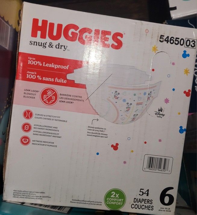 NEW HUGGIES PAMPERS SIZE 6
