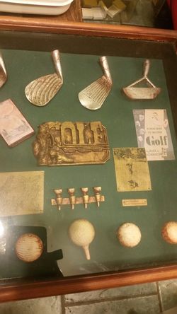 Large beautiful golf shadow box