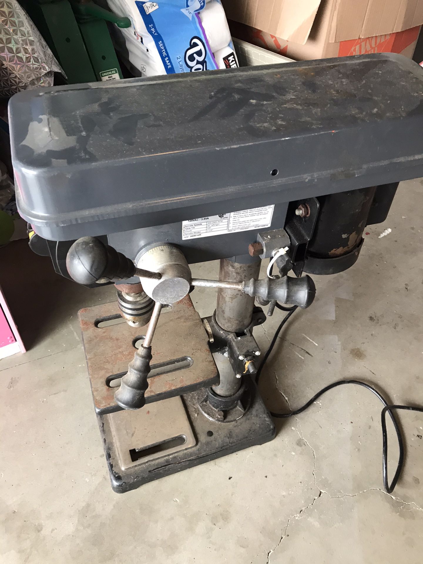 Central machinery 10in 12speed drill press
