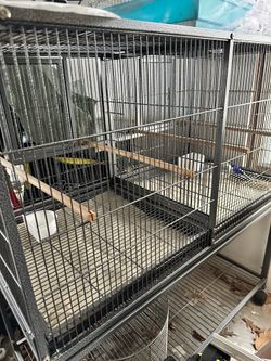 Breeding bird cage with two small cages for sale