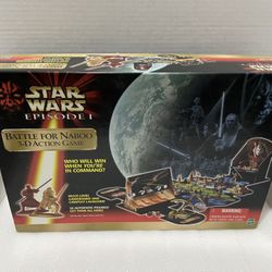 Star Wars Episode 1 Battle For Naboo 3D Action Board Game Vintage 1999 